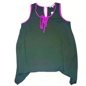 NWT Daniel Rainn Olive Green And Pink Tank Top Size Medium